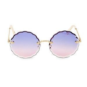 Chloe Flower Scalloped Sunglasses in Violet - 53mm
